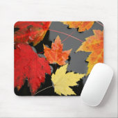 Tapis De Souris Automne Maple Feuille couleur Rouge Mousepad (Avec souris)