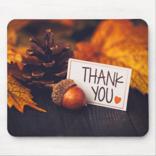 Tapis De Souris Automne Thanksgiving Photographie Citrouille