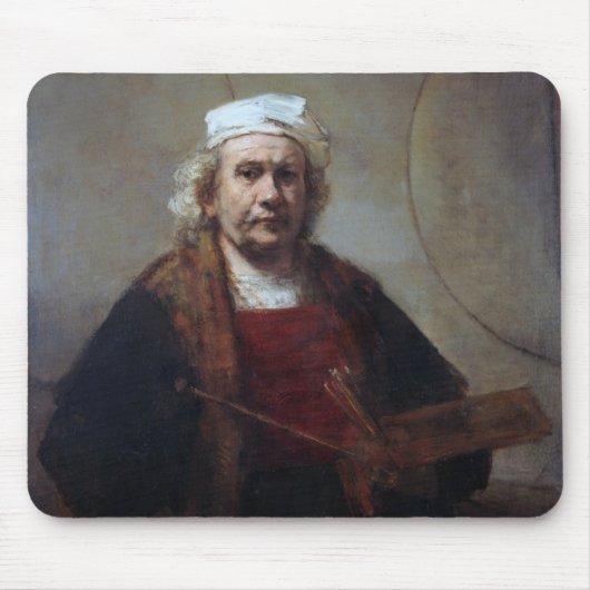 Tapis De Souris Autoportrait à deux cercles, Rembrandt (Devant)