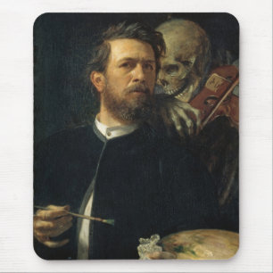 Tapis De Souris Autoportrait avec la mort comme un violon (par Böc