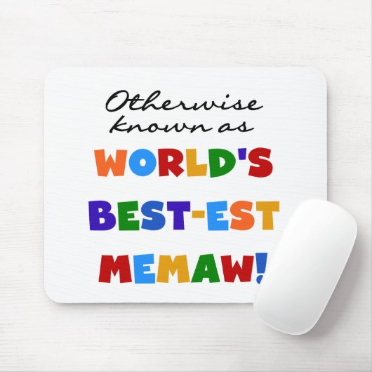 Tapis De Souris Autrement connu comme Meilleur-est Memaw du monde (Avec souris)