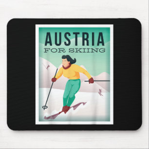 Tapis De Souris Autriche pour le ski Pistensau & Skihaserl Décolle
