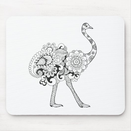 Tapis De Souris Autruche inspirée (Devant)