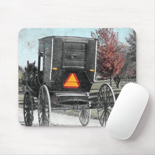 Tapis De Souris Autumn Amish Buggy (Avec souris)