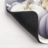 Tapis De Souris Autumn Blue and Beige Pumpkins and Flowers (Coin)