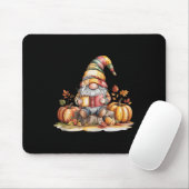 Tapis De Souris Autumn Gnome Reading Book With Pumpkins Fall Tank (Avec souris)