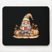 Tapis De Souris Autumn Gnome Reading Book With Pumpkins Fall Tank (Devant)