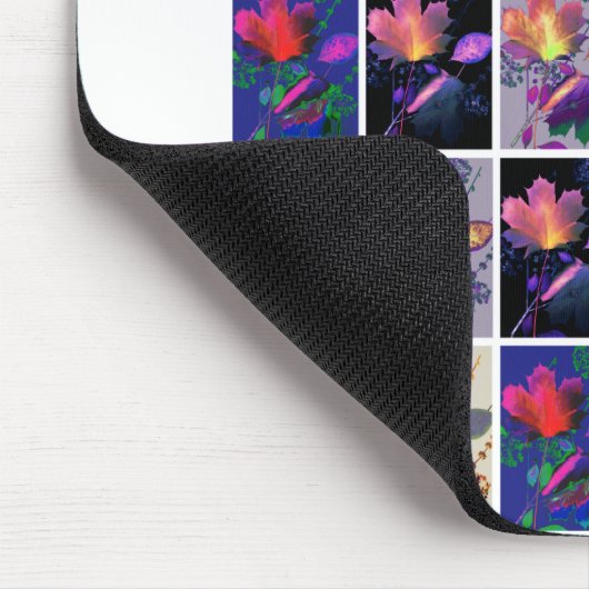 Tapis De Souris Autumn Leaves Rustic Patchwork (Coin)