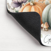 Tapis De Souris Autumn Pumpkins and Flowers Fall Pattern (Coin)
