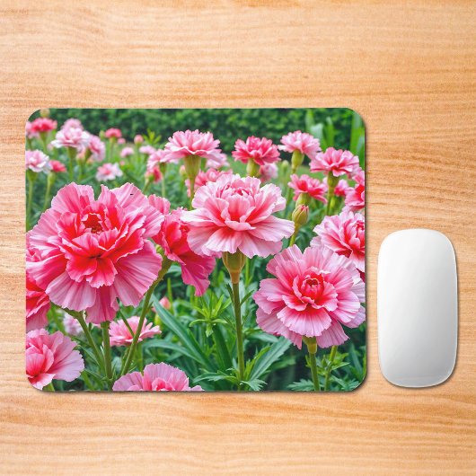 Tapis de souris aux Œillets Roses