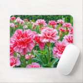 Tapis de souris aux Œillets Roses (Avec souris)