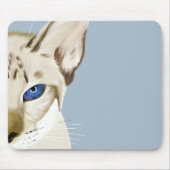 Tapis de souris aux yeux bleus de chat (Devant)