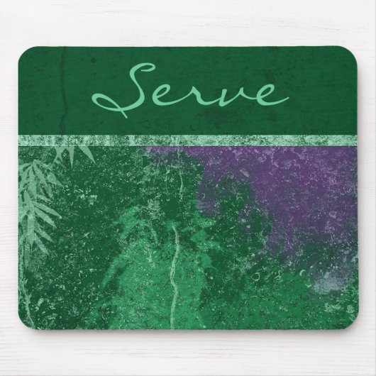 Tapis de souris Avatar Vert Toxique "Servir" (Devant)