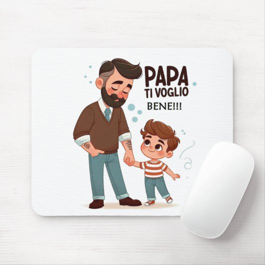 Tapis de souris avec dévouement pour papa. (Avec souris)