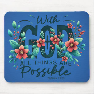 Tapis de souris Avec Dieu Tout Est Possible