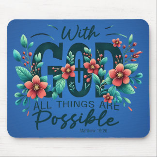 Tapis de souris Avec Dieu Tout Est Possible