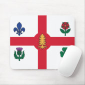 Tapis de souris avec drapeau de Montréal, Canada (Avec souris)