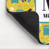 Tapis de souris avec éléments de vacances d'été mi (Coin)
