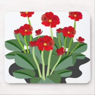tapis de souris avec fleurs