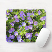 tapis de souris avec fleurs bleues (Avec souris)