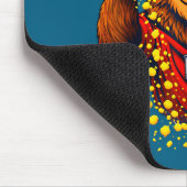 Tapis De Souris Avec Funny Bear Râpe Fromage Chapeau Ours (Coin)