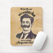 Tapis De Souris Avec la grande moustache vient la grande (Avec souris)