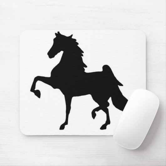 Tapis de souris avec la silhouette de Saddlebred (Avec souris)
