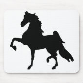 Tapis de souris avec la silhouette de Saddlebred (Devant)