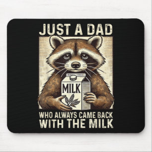 Tapis De Souris Avec le lait Fête des pères Papa Mari Retro Vintag