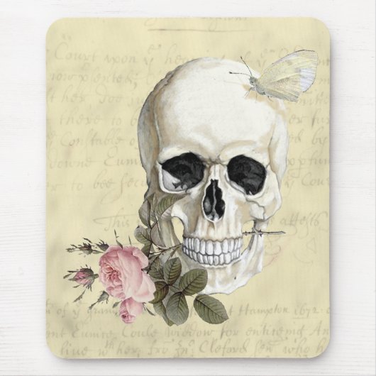 Tapis De Souris Avec un rose entre mes dents (Devant)