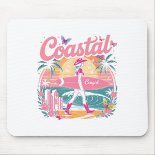 Tapis De Souris Aventure de plage de Cowgirl côtière surfant les v