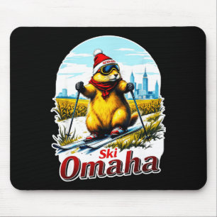 Tapis De Souris Aventure de ski mignonne à omaha groundhog prairie