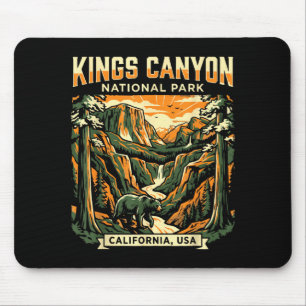 Tapis De Souris aventure vintage dans le parc national de Kings ca