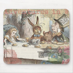 Tapis De Souris Aventures d'Alice au Pays des Merveilles Art de la