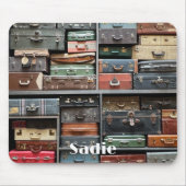 Tapis De Souris Aventures de voyage, valises Vintages (Devant)