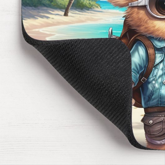 Tapis De Souris Aventures ensoleillées avec ours de plage - Prêt p (Coin)