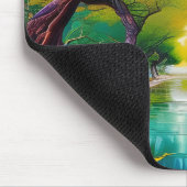 Tapis De Souris Avenue des arbres feuilles d'automne (Coin)