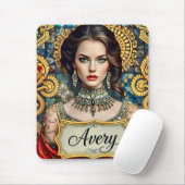 Tapis De Souris AVERT ~ Belle Femme ~ Mousepad (Avec souris)