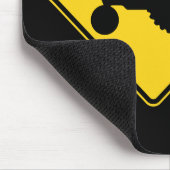 Tapis De Souris Avertissement de panneau routier de tracteur (Coin)