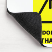 Tapis De Souris Avertissement de signe de sécurité (Coin)