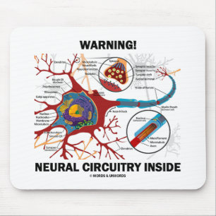 Tapis De Souris Avertissement ! Intérieur neural de circuits