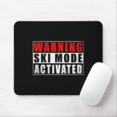 Tapis De Souris Avertissement Mode Ski Activé 1 (Avec souris)