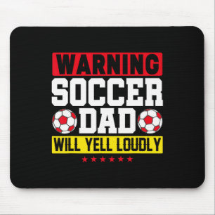 Tapis De Souris Avertissement Papa Foot Yell bruyamment Drôle de p