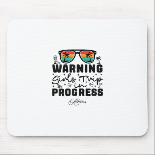 Tapis De Souris Avertissement Voyage de Filles en Cours Vacances A