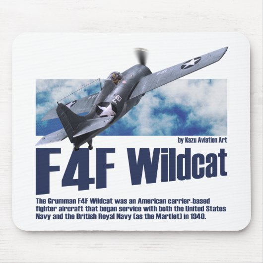 Tapis De Souris Aviation Art Mousepad "F4F Wildcat " (Devant)