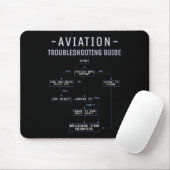 Tapis De Souris Aviation Troubleshooting Guide - Funny Air Mechani (Avec souris)
