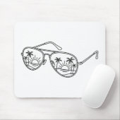 Tapis de souris Aviator Sunglasses Sunset Reflecti (Avec souris)