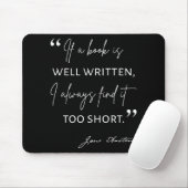 Tapis De Souris Avid Reader II - Citation Jane Austen (Avec souris)