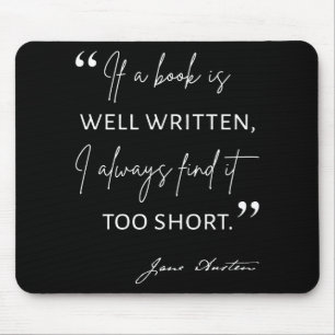 Tapis De Souris Avid Reader II - Citation Jane Austen