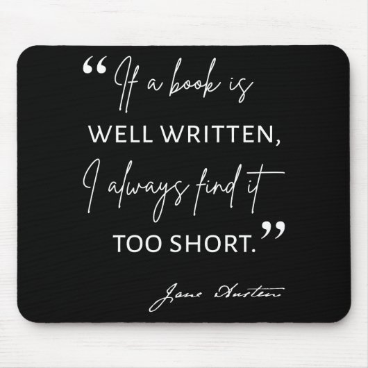 Tapis De Souris Avid Reader II - Citation Jane Austen (Devant)